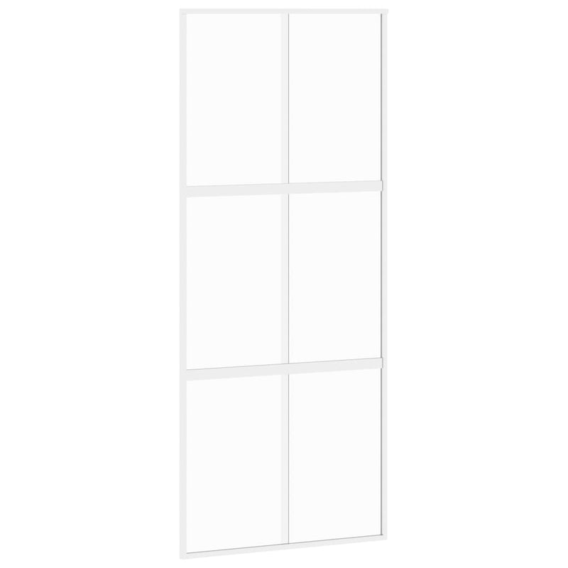 vidaXL fehér edzett üveg és alumínium tolóajtó 90 x 205 cm