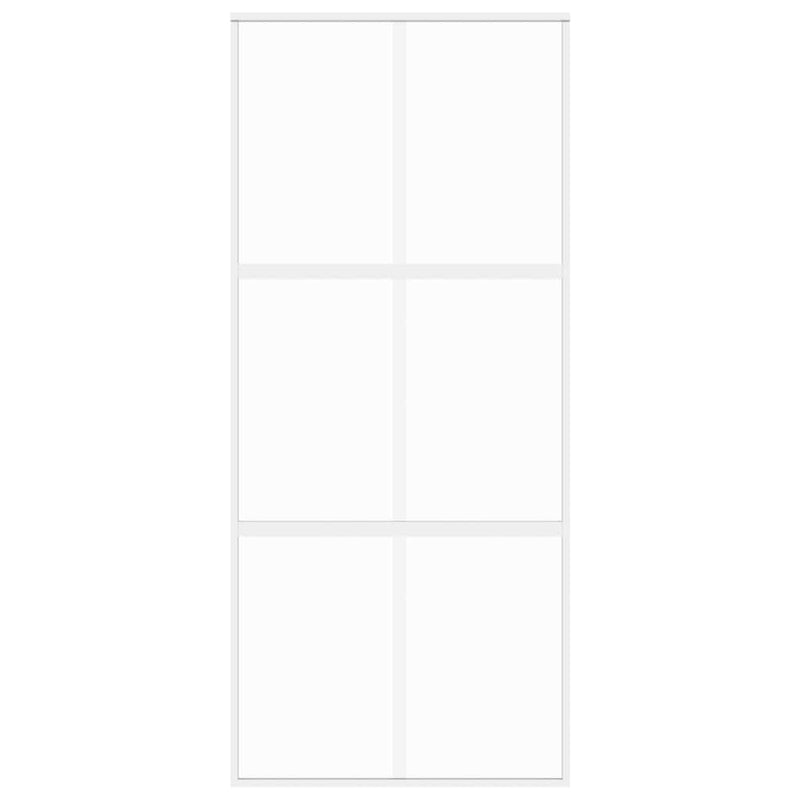 vidaXL fehér edzett üveg és alumínium tolóajtó 90 x 205 cm