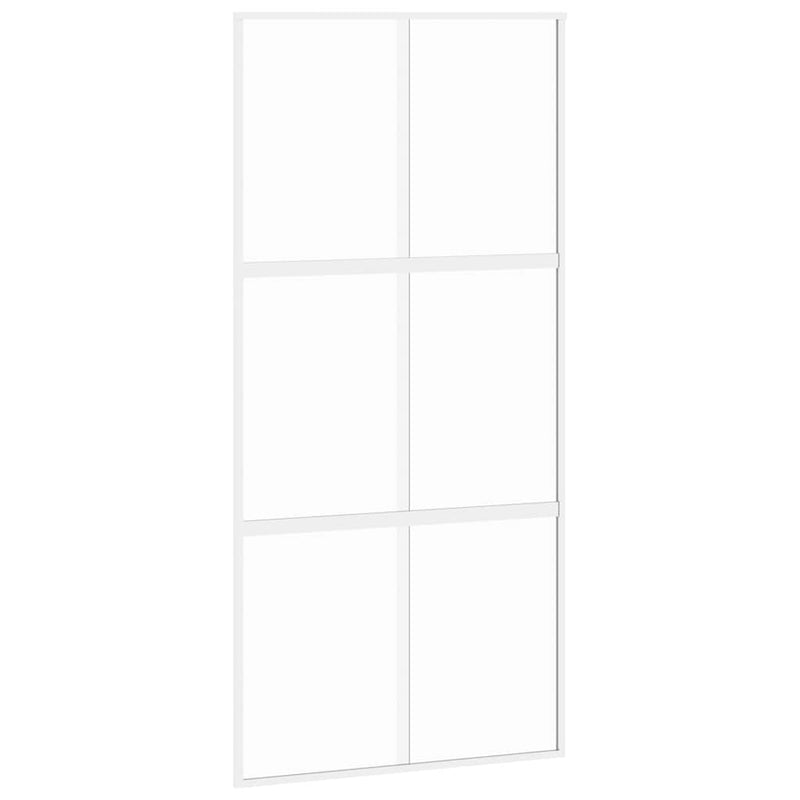 vidaXL fehér edzett üveg és alumínium tolóajtó 102,5 x 205 cm