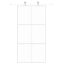 vidaXL fehér edzett üveg és alumínium tolóajtó 102,5 x 205 cm