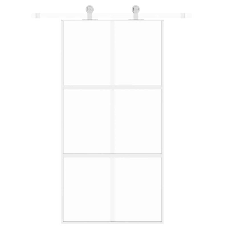 vidaXL fehér edzett üveg és alumínium tolóajtó 102,5 x 205 cm
