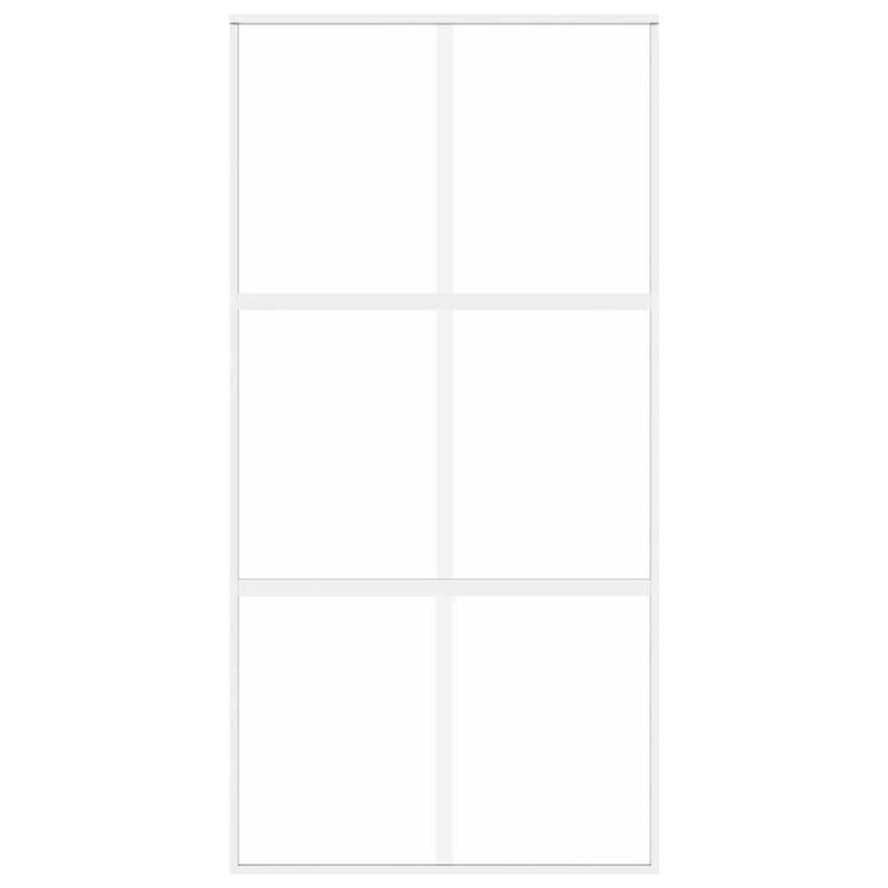 vidaXL fehér edzett üveg és alumínium tolóajtó 102,5 x 205 cm