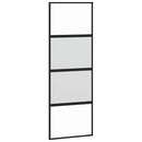 vidaXL fekete edzett üveg és alumínium tolóajtó 76 x 205 cm
