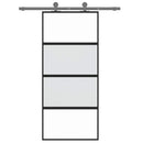 vidaXL fekete edzett üveg és alumínium tolóajtó 90 x 205 cm