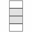 vidaXL fekete edzett üveg és alumínium tolóajtó 90 x 205 cm