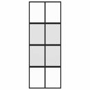 vidaXL fekete edzett üveg és alumínium tolóajtó 76 x 205 cm
