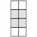 vidaXL fekete edzett üveg és alumínium tolóajtó 90 x 205 cm