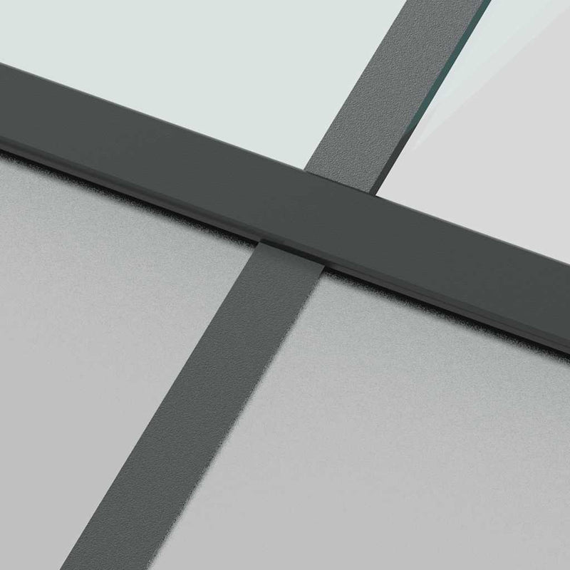 vidaXL fekete edzett üveg és alumínium tolóajtó 90 x 205 cm