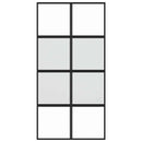 vidaXL fekete edzett üveg és alumínium tolóajtó 102,5 x 205 cm