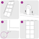 vidaXL fekete edzett üveg és alumínium tolóajtó 76 x 205 cm