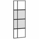 vidaXL fekete edzett üveg és alumínium tolóajtó 76 x 205 cm