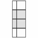 vidaXL fekete edzett üveg és alumínium tolóajtó 76 x 205 cm