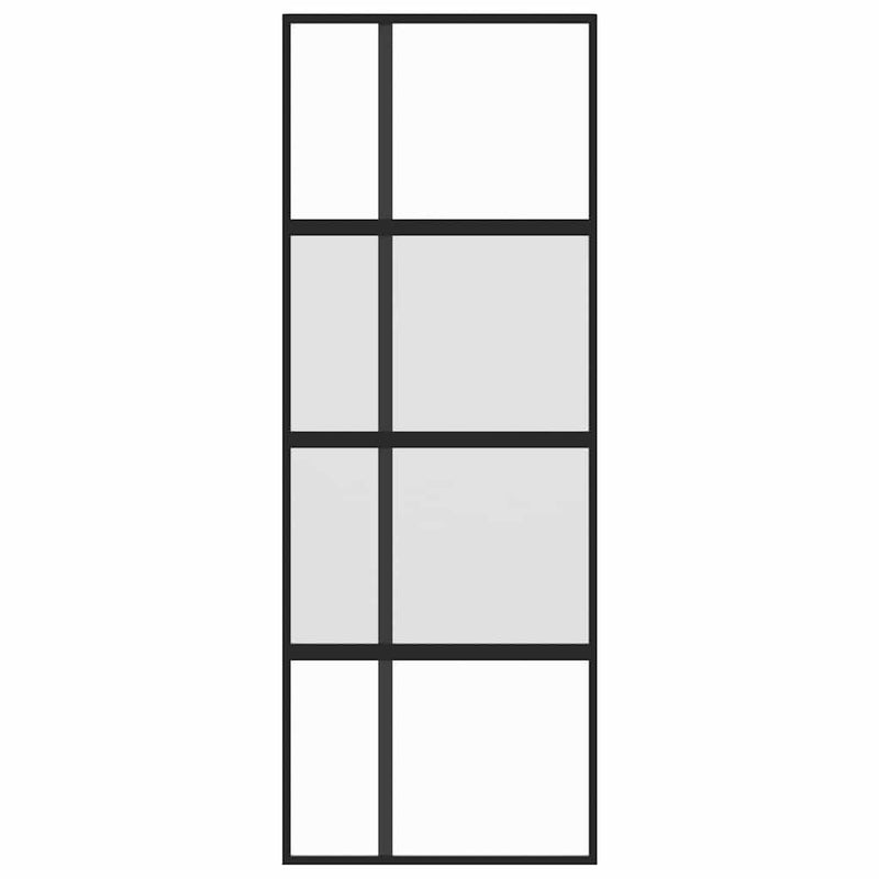 vidaXL fekete edzett üveg és alumínium tolóajtó 76 x 205 cm