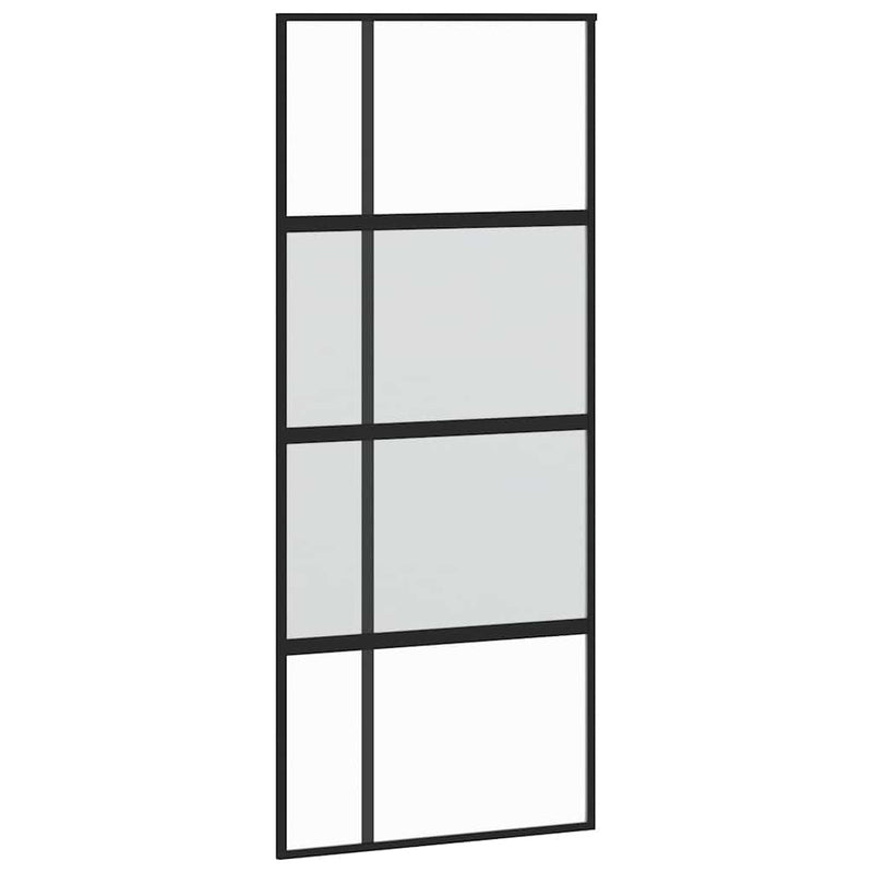 vidaXL fekete edzett üveg és alumínium tolóajtó 90 x 205 cm