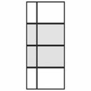 vidaXL fekete edzett üveg és alumínium tolóajtó 90 x 205 cm