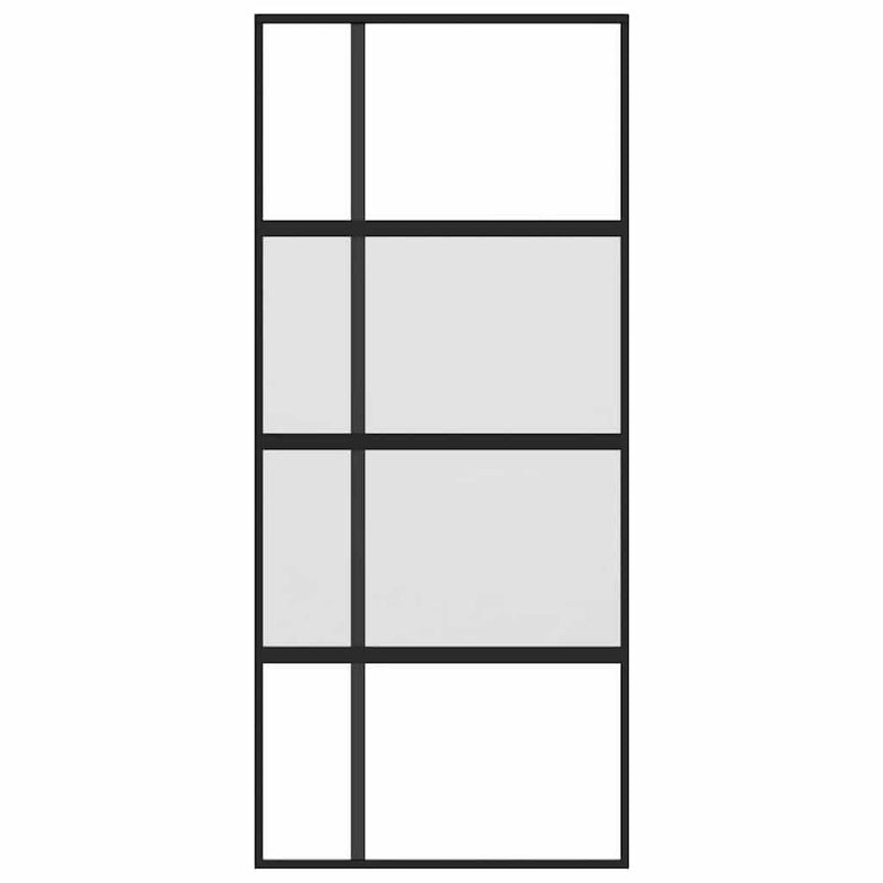 vidaXL fekete edzett üveg és alumínium tolóajtó 90 x 205 cm
