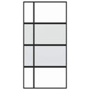 vidaXL fekete edzett üveg és alumínium tolóajtó 102,5 x 205 cm