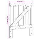 vidaXL tömör fenyőfa fejtámla 80 x 104 cm