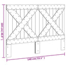 vidaXL tömör fenyőfa fejtámla 140 x 104 cm
