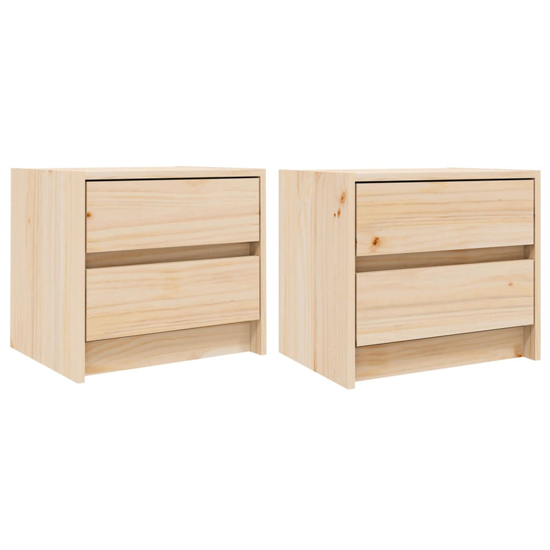 vidaXL 2 db tömör fenyőfa éjjeliszekrény 40x31x35,5 cm
