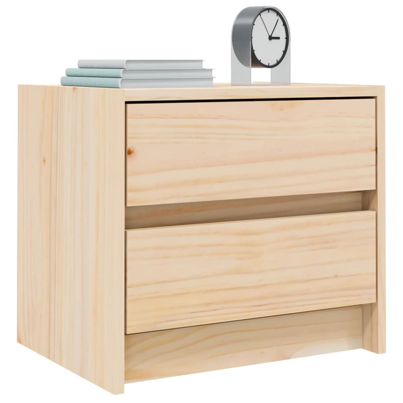 vidaXL 2 db tömör fenyőfa éjjeliszekrény 40x31x35,5 cm