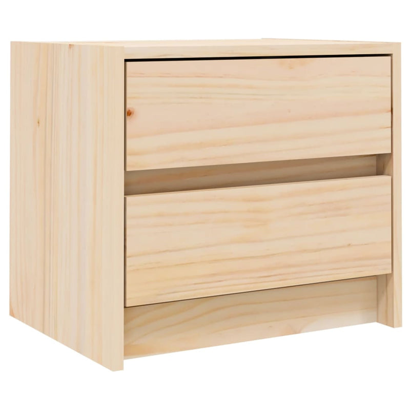 vidaXL 2 db tömör fenyőfa éjjeliszekrény 40x31x35,5 cm