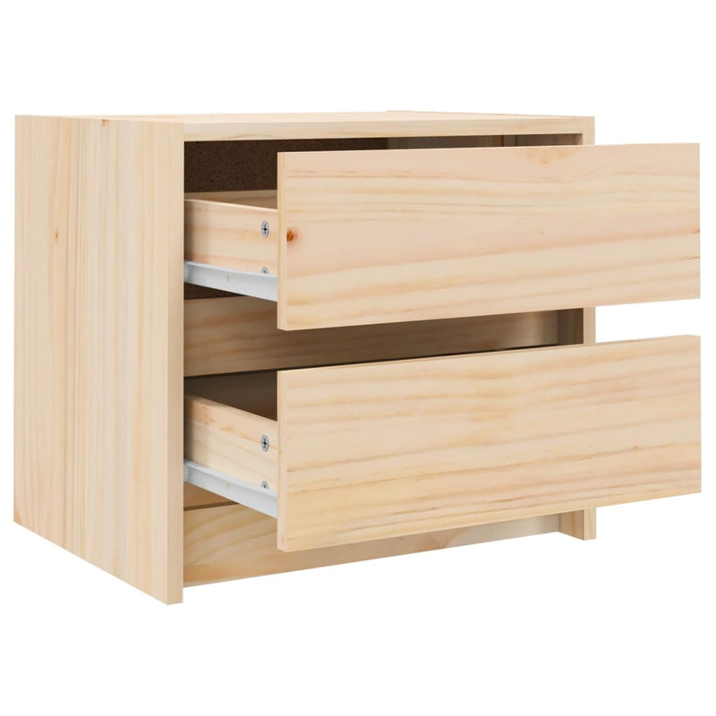 vidaXL 2 db tömör fenyőfa éjjeliszekrény 40x31x35,5 cm