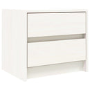 vidaXL 2 db fehér tömör fenyőfa éjjeliszekrény 40 x 31 x 35,5 cm