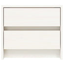 vidaXL 2 db fehér tömör fenyőfa éjjeliszekrény 40 x 31 x 35,5 cm