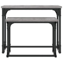 vidaXL 2 db szürke sonoma színű szerelt fa rakásolható dohányzóasztal