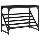 vidaXL fekete szerelt fa cipőtartó 60x30x45 cm