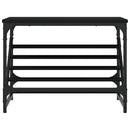 vidaXL fekete szerelt fa cipőtartó 60x30x45 cm