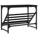 vidaXL fekete szerelt fa cipőtartó 60x30x45 cm