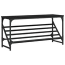 vidaXL fekete szerelt fa cipőtartó 90x30x45 cm