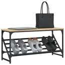 vidaXL sonoma tölgy színű szerelt fa cipőtartó 90x30x45 cm