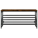 vidaXL füstös tölgy színű szerelt fa cipőtartó 90x30x45 cm