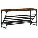 vidaXL füstös tölgy színű szerelt fa cipőtartó 90x30x45 cm