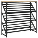 vidaXL sonoma tölgy színű szerelt fa cipőtartó 90x30x85 cm
