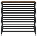 vidaXL barna tölgyszínű szerelt fa cipőtartó 90x30x85 cm