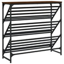 vidaXL barna tölgyszínű szerelt fa cipőtartó 90x30x85 cm