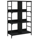 vidaXL fekete szerelt fa könyvespolc 78,5 x 33 x 117,5 cm