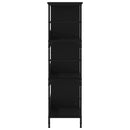 vidaXL fekete szerelt fa könyvespolc 78,5 x 33 x 117,5 cm