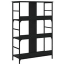 vidaXL fekete szerelt fa könyvespolc 78,5 x 33 x 117,5 cm