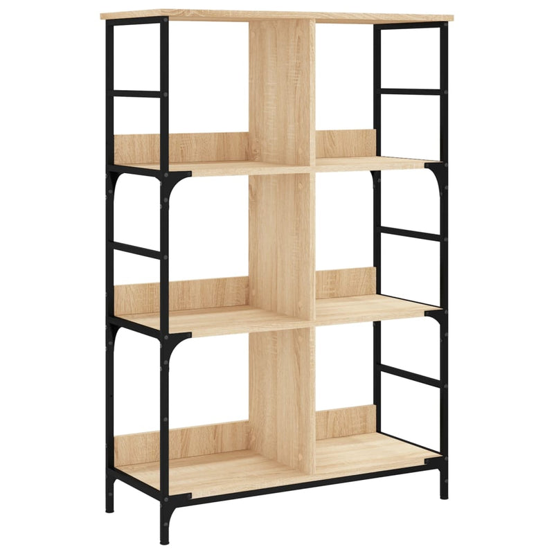 vidaXL sonoma tölgy színű szerelt fa könyvespolc 78,5 x 33 x 117,5 cm