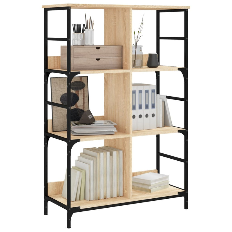 vidaXL sonoma tölgy színű szerelt fa könyvespolc 78,5 x 33 x 117,5 cm