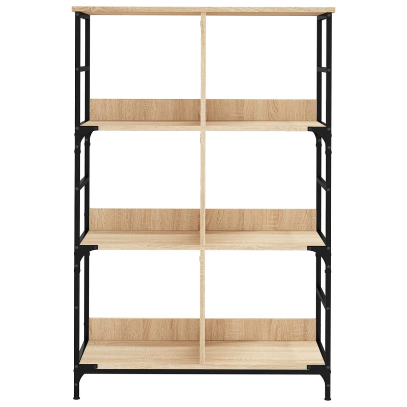 vidaXL sonoma tölgy színű szerelt fa könyvespolc 78,5 x 33 x 117,5 cm