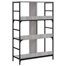 vidaXL szürke sonoma színű szerelt fa könyvespolc 78,5 x 33 x 117,5 cm