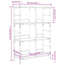 vidaXL szürke sonoma színű szerelt fa könyvespolc 78,5 x 33 x 117,5 cm