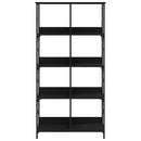vidaXL fekete szerelt fa könyvespolc 78,5 x 33 x 153 cm