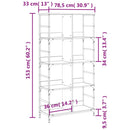vidaXL sonoma tölgy színű szerelt fa könyvespolc 78,5 x 33 x 153 cm